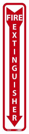 Picture of 18inx4in Vertical FIRE EXTINGUISHER Sign, per EACH